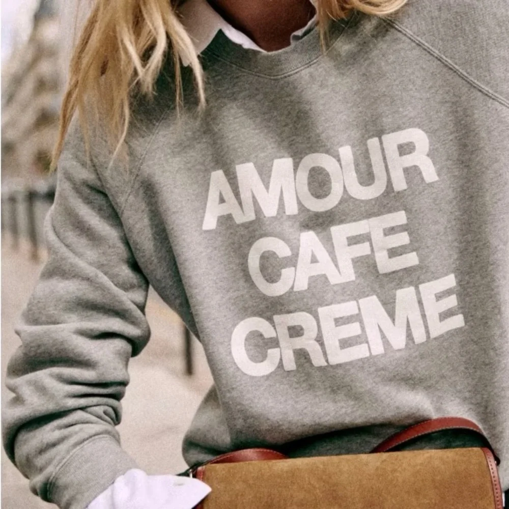 SÉZANE Amour Café Crème Sweatshirt - Mottled Grey